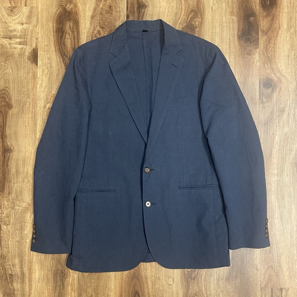 J Crew Blazer Mens 36R Slim Somelos Ludlow 2 Button Cotton Linen Sport Jacket